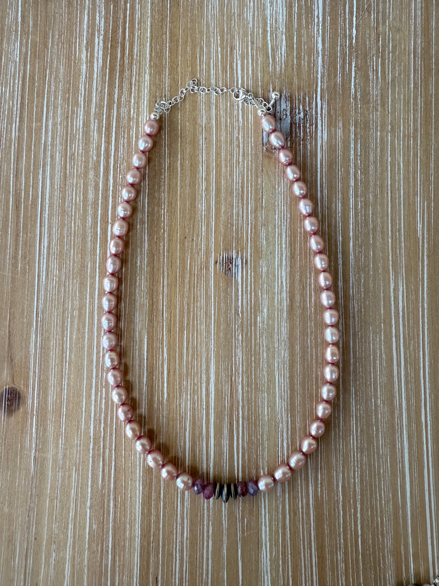 Navajo & Freshwater Pearls with Gemstones Necklace