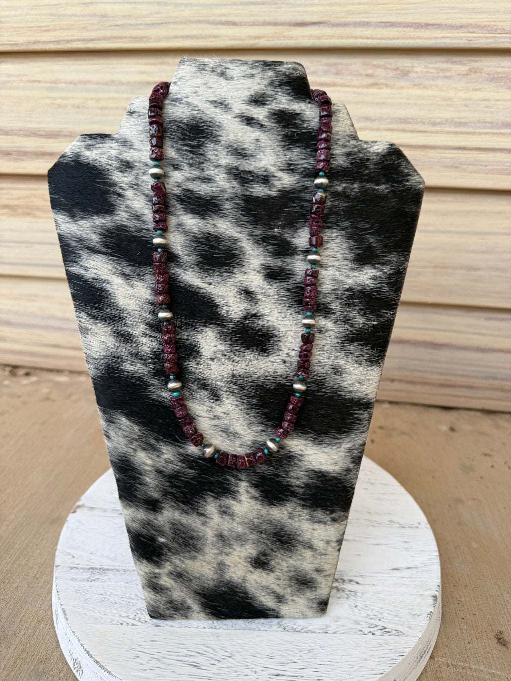 Purple Spiny, Turquoise & Navajo Pearl Necklace