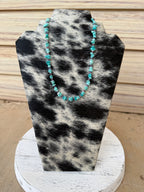 Amazonite & Faceted Pink Ruby Necklace