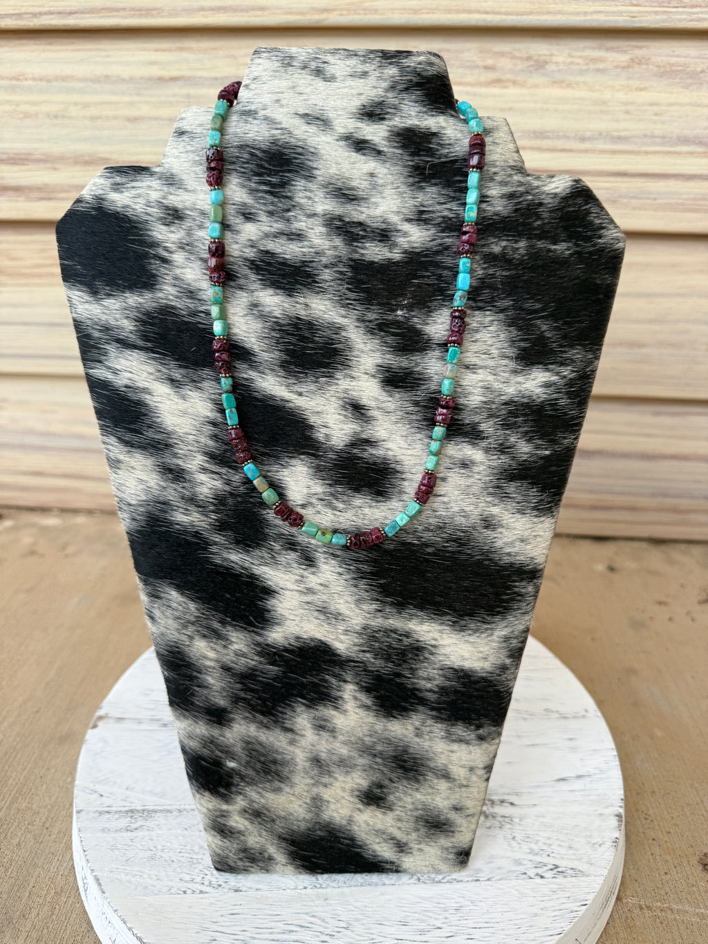 Purple Spiny Oyster & Turquoise Necklace