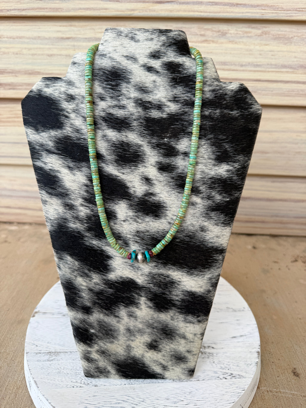 Turquoise, Spiny Oyster & Navajo Pearl Necklace