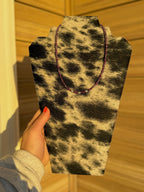 Lepidolite, Ruby & Sterling Heart Necklace