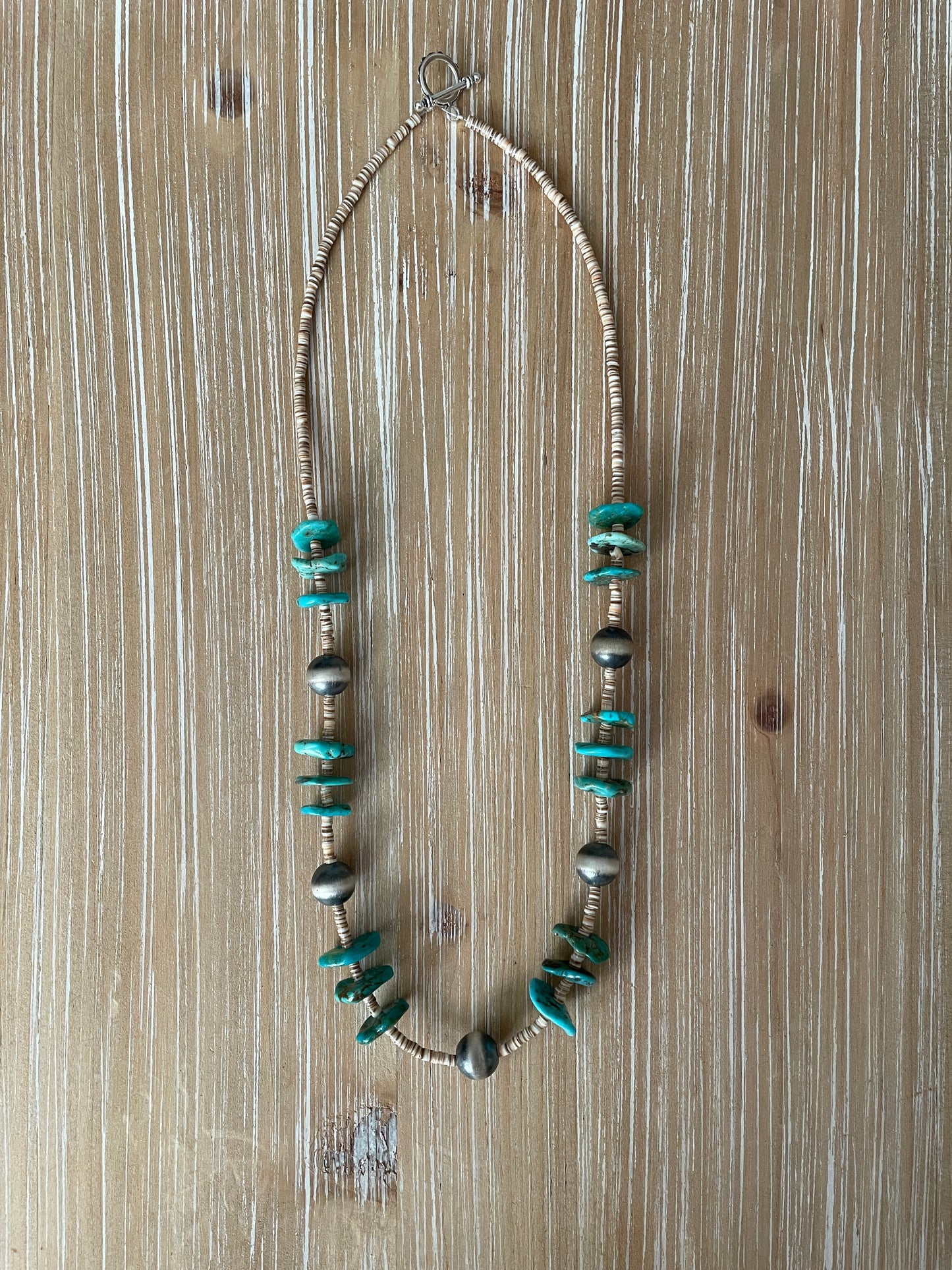 Heishi, Navajo Pearl & Turquoise Necklace