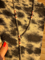 Heart Lariat Spiny Oyster Combo Necklace