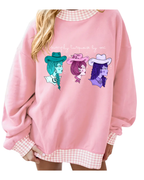 Pink Gingham Mock Neck - 6 Designs - Pre Order