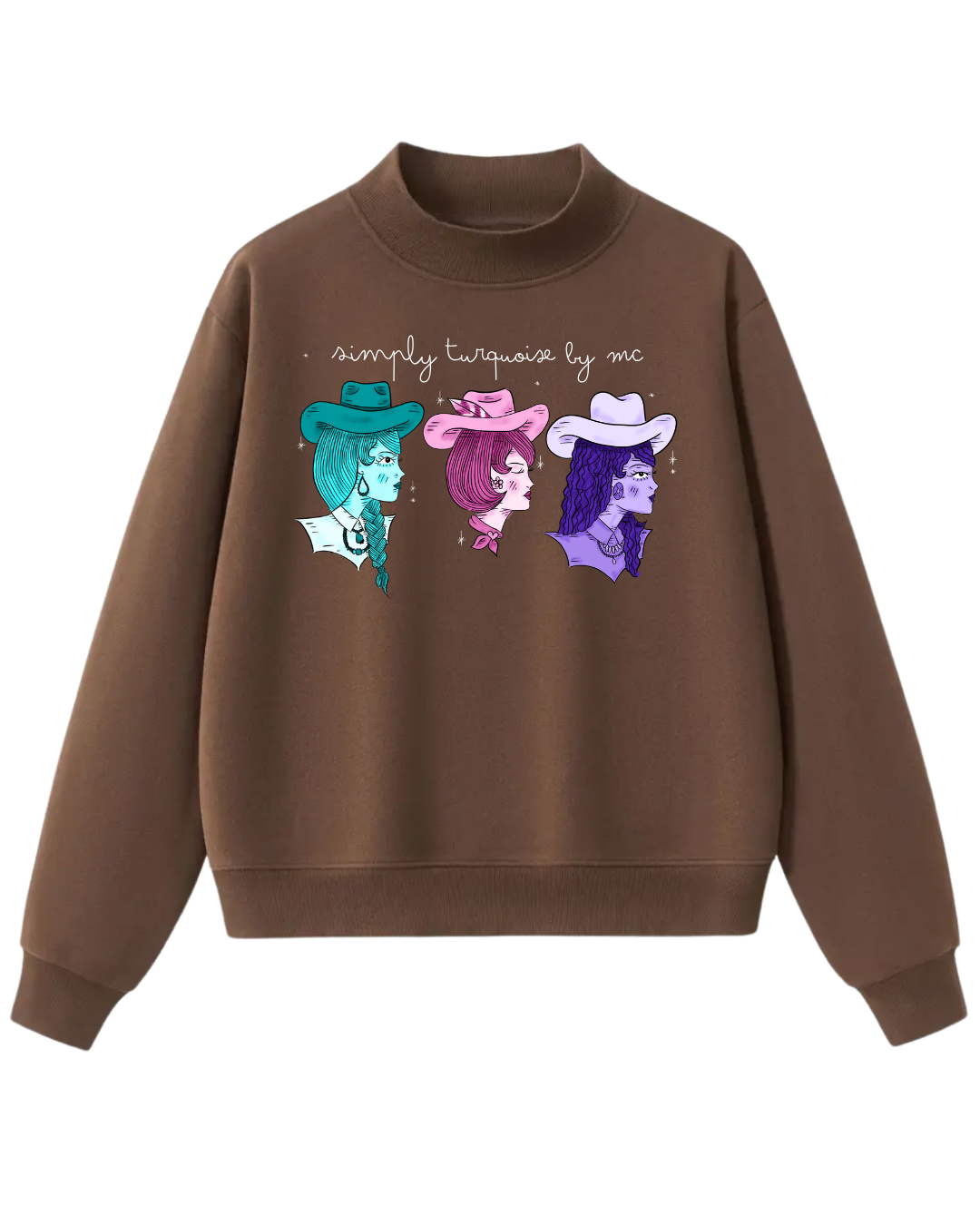 Brown Mock Neck - 6 Designs - Pre Order