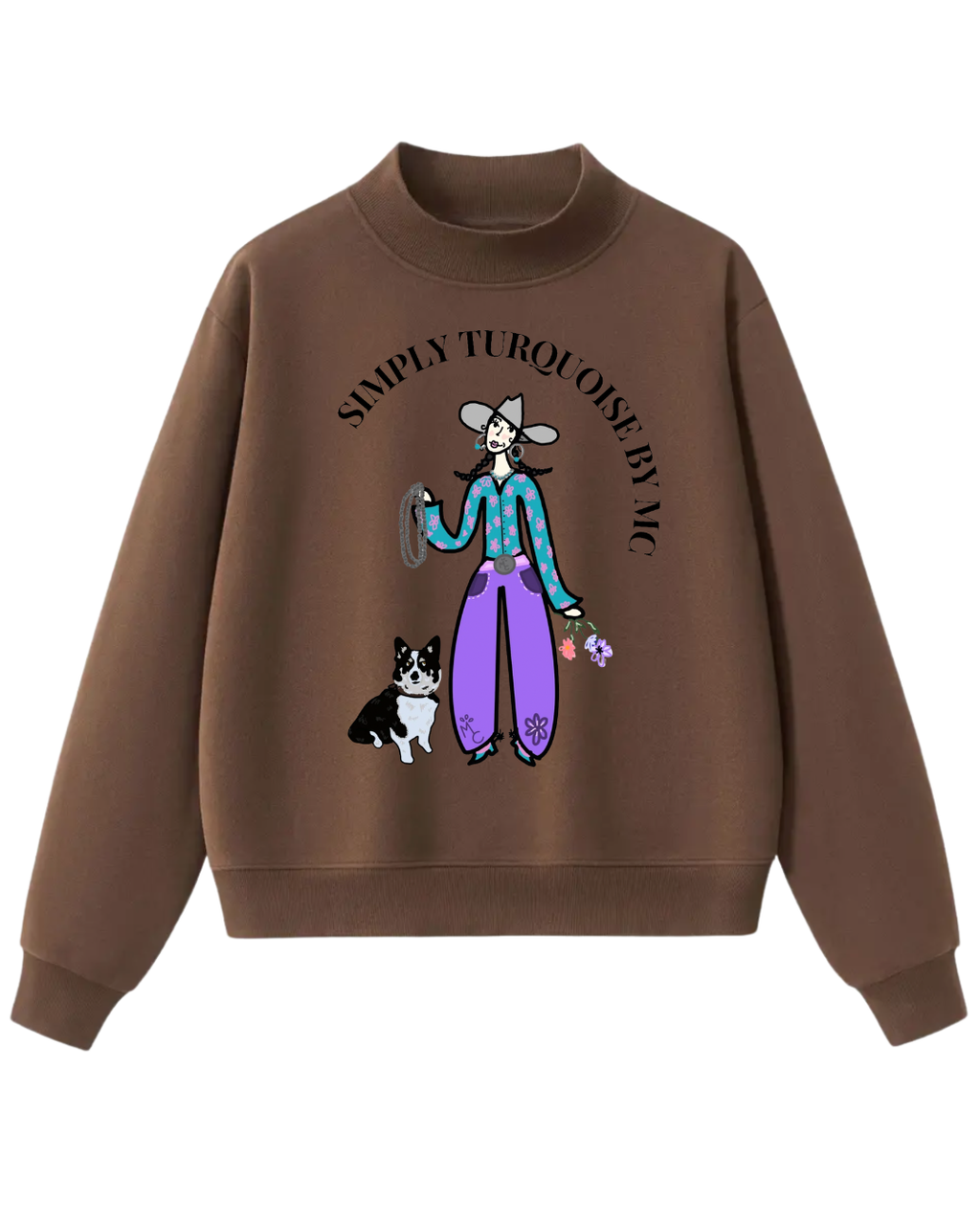 Brown Mock Neck - 6 Designs - Pre Order